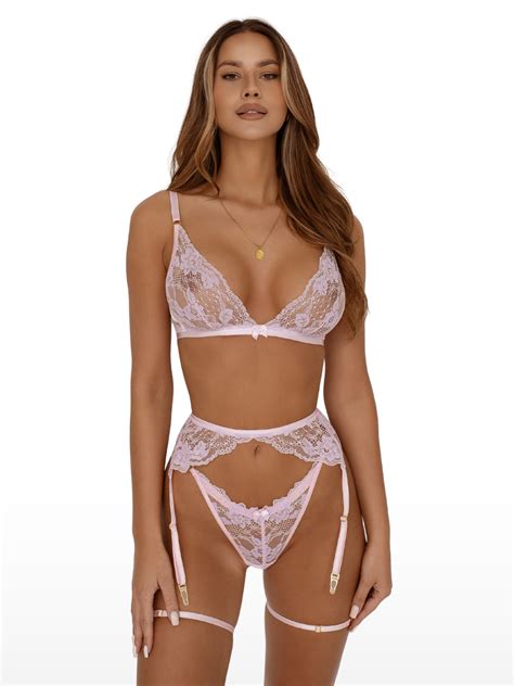 SI Lingerie Lou Bra koronkowy pudrowo różowy biustonosz w sklepie si lingerie pl