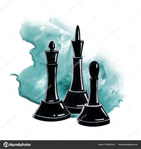 King And Queen Chess Pieces Drawings