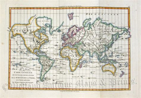 CARTE GENERALE DE TOUTES LES PARTIES CONNUES DE LA SURFACE DE LA TERRE