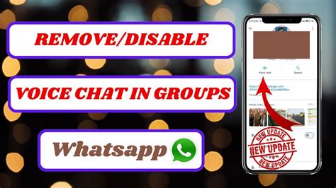 How To Remove Voice Chat From Whatsapp Group In English Disable Voice