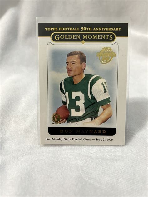 Topps Football Don Maynard Th Anniversary Golden Moments