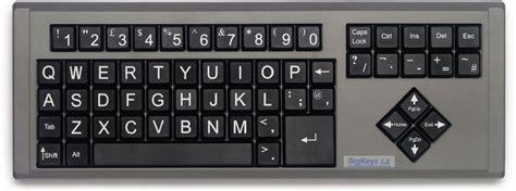 KBC-0229LX/B - Large Key Keyboard with punctuation, black keys, Data Sheet