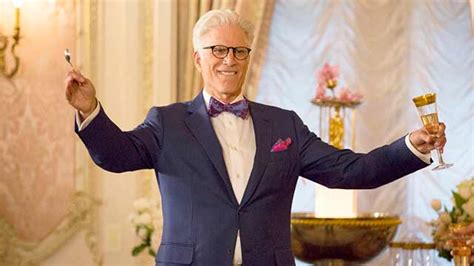 WATCH Ted Danson The Good Place Peacock Feather Bow Ties Define Him