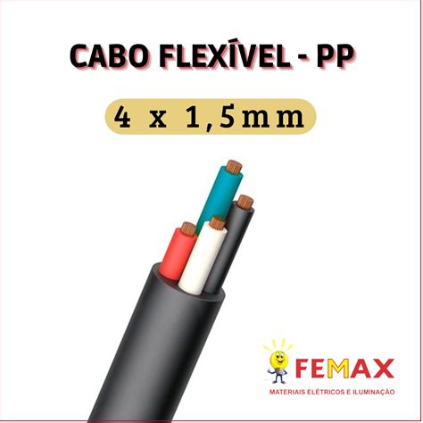 Cabo Flexível pp 4X 1 5 mm 450 750V Corfio