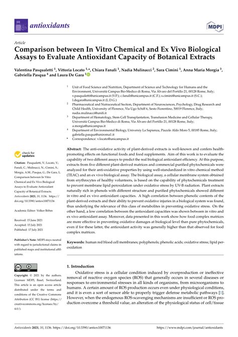 Pdf Comparison Between In Vitro Chemical And Ex Vivo Biological