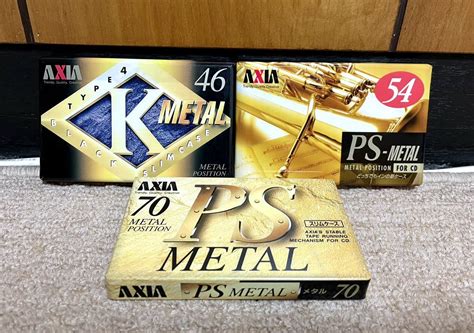 【未使用】新品未使用 Axia カセットテープ メタルポジション 3本セット K Metal 46 Ps Metal 54 Ps Metal