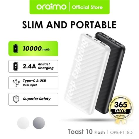 Oraimo Opb P D Toast Flash Powerbank Spectrum Innovation