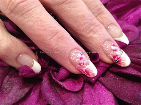 Eye Candy Nails And Training Gel Overlays With White Tips And One