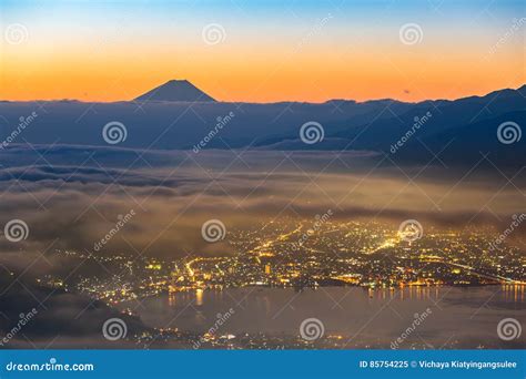 Mount Fuji Sunrise stock image. Image of morning, reality - 85754225