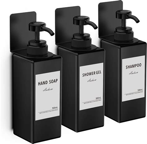 Wall Mounted Soap Dispenser Set 500 Ml Soap Dispenser Wall No Drilling