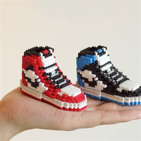 Shoe 3d Perler Bead Pattern Tutorial Instant Download Etsy