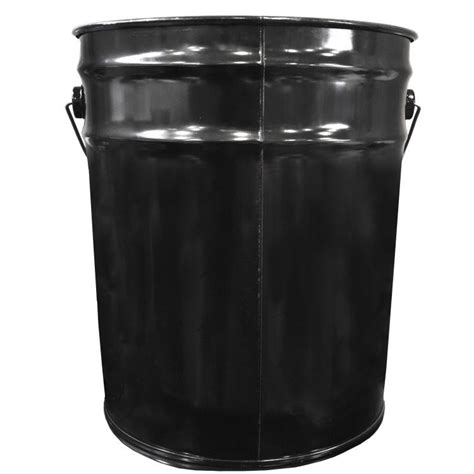 Gallon Black Rust Inhibited Steel Open Head Pail Double Bead Un