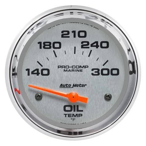 Auto Meter 200765 35 Marine 2 62 Chrome In Dash Mount Electric Oil