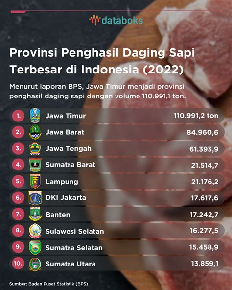 Inilah Provinsi Penghasil Daging Sapi Terbesar Di Indonesia Pada 2022