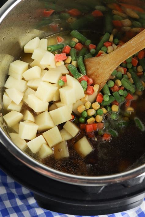 Instant Pot Ground Beef Vegetable Soup - When is Dinner