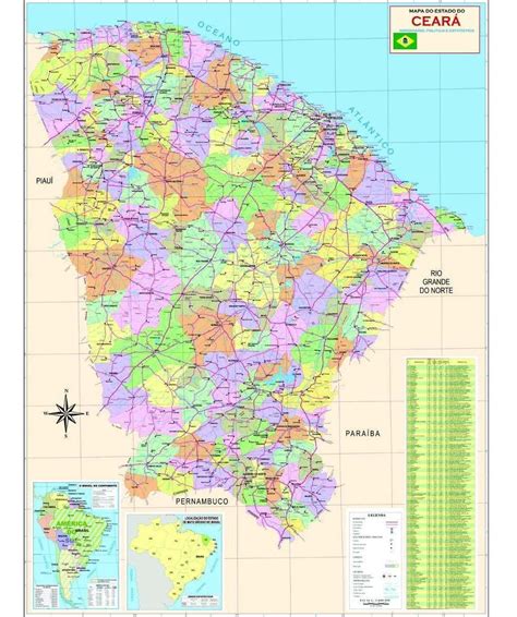 Mapa do Ceará Lista de cidades Tipos de mapa e Curiosidades