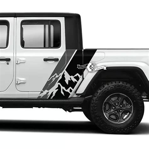 Pair Of Jeep Gladiator Side Punisher Decals Vinyl Graphics Stripe