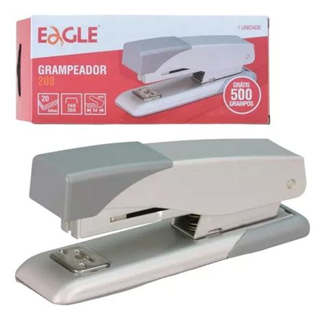 Grampeador Met Lico Eagle Grampos Prata Mercadolivre