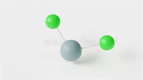 Tin Ii Chloride Molecule D Molecular Structure Ball And Stick Model