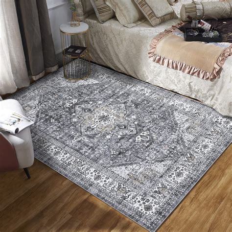 Homerry Anti Slip Area Rug For Living Room X Boho Vintage