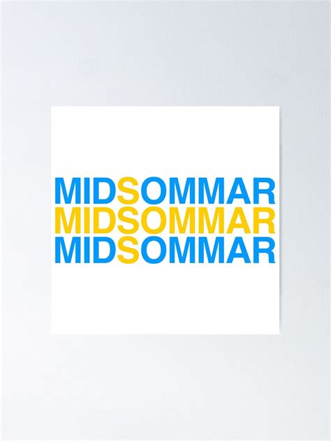 MIDSOMMAR Swedish Flag Poster By Eyesblau Redbubble