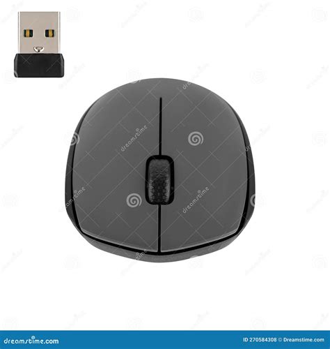 Wireless Optical Mouse For Computer White Background In Isolation