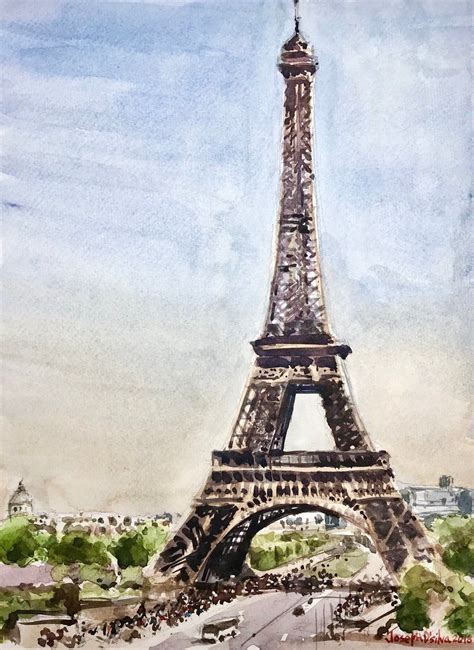 Paris Eiffel Tower / Watercolor Painting / Parisian Art - Etsy Canada ...