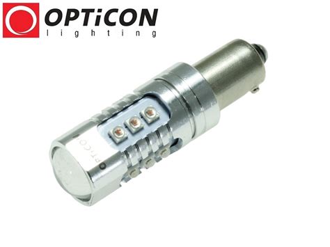 Żarówka Led H21W Bay9s 12V 16x CREE SMD Pomarańczowy CANBUS OPTICON