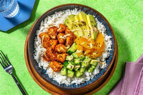 Poké Bowl Au Poulet Frit Recette Hellofresh