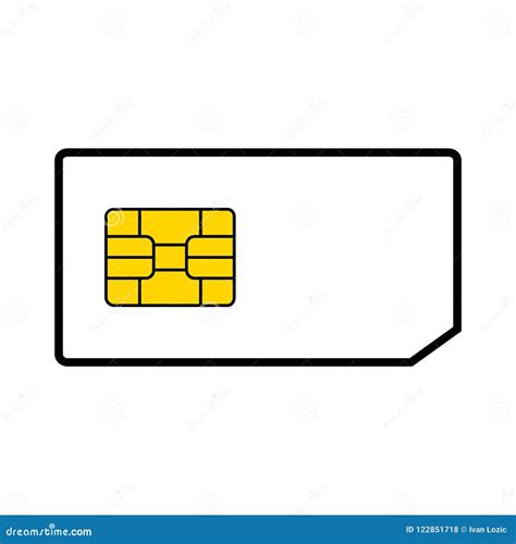 Flat Icon Sim Card Stock Vector Illustration Of Chip 122851718