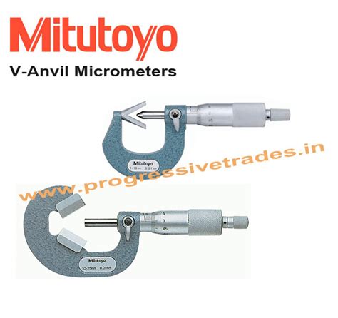 Upto 100mm Analog Mitutoyo V Anvil Micrometer Model Name Number 114