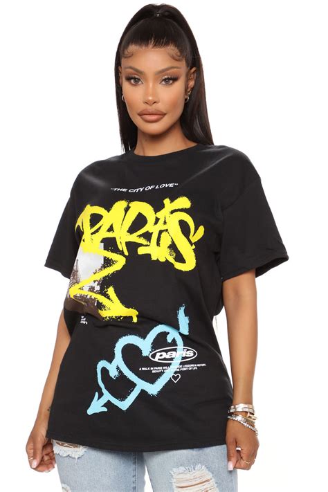 Paris City Of Love Tee Black Fashion Nova Graphic Tees Fashion Nova