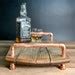 Bourbon Barrel Tray W Copper Handles Serving Tray Bourbon Gifts For