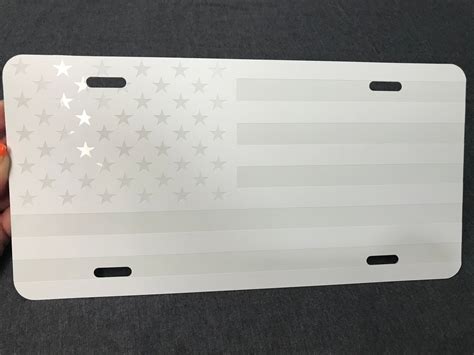 American Flag License Plate, Flag Front License Plate, Aluminum License Plate, Custom License ...