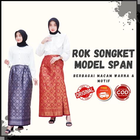 Jual Vr Textile Rok Span Dan Rok Lilit Motif Songket Atbm Khas