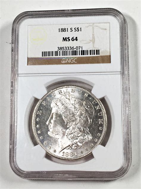 MS64 1881 S Morgan Silver Dollar Graded By NGC Property Room