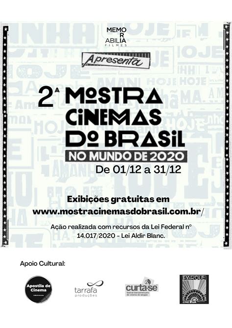 Mostra Cinemas Do Brasil Cobertura Completa Apostila De Cinema