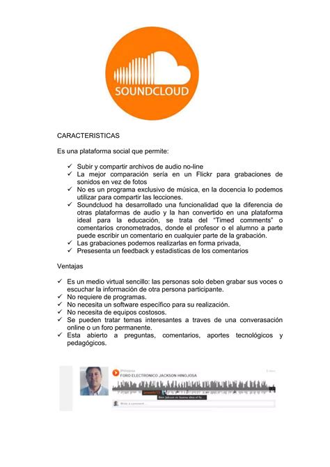 Ventajas Y Desventajas De Souncloud Voxopop Paltalk PDF