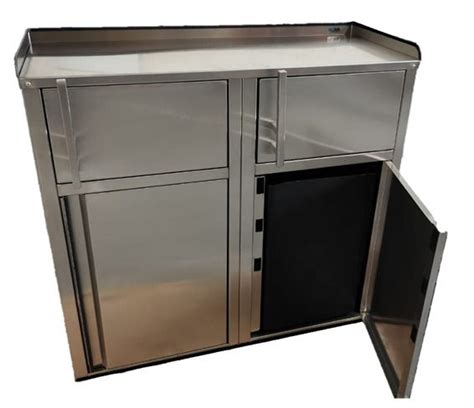 Lixeira Inox Escovado Fast Food Dupla 200 Litros Jerbra