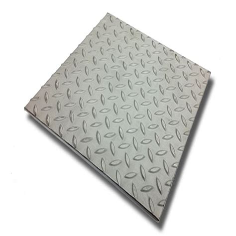 Hairline Mill Finish Mirror Surface Metal Chequered Sheet Ss201 SS316