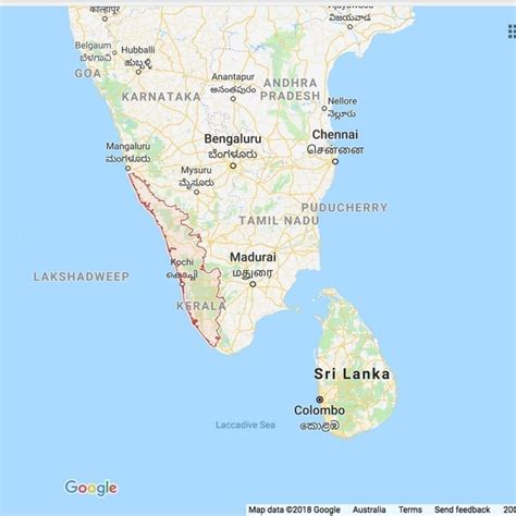 Kochi Kerala India Map