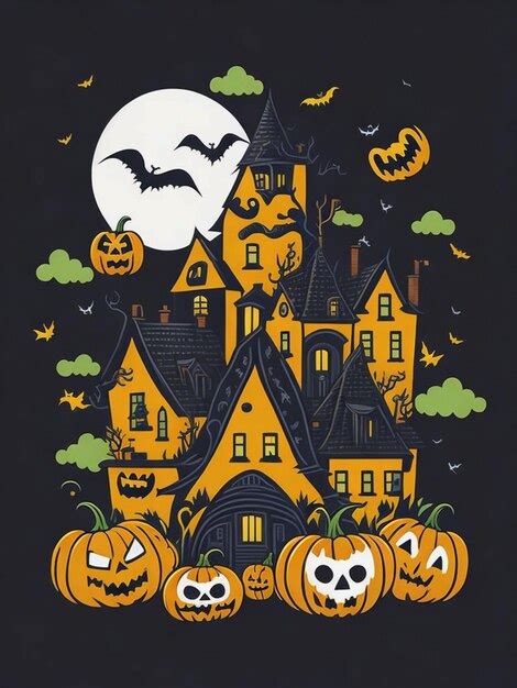Premium Photo Halloween Town Background