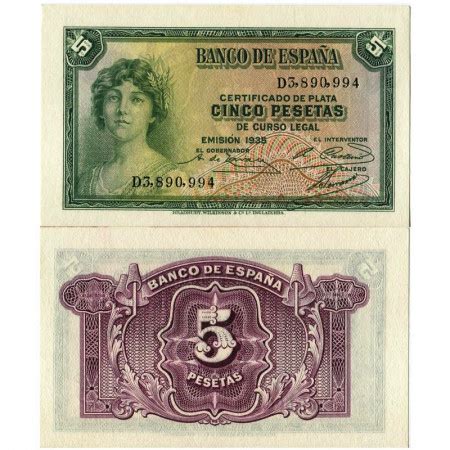 Banknote Spain Pesetas Woman P A Unc Mynumi