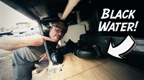 Hooking Up The Grey And Black Water Tanks On This Bus Conversion Youtube