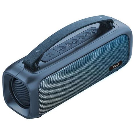 Akai Abts Bluetooth Aws Usb Aux Fm Led W Rms Blue