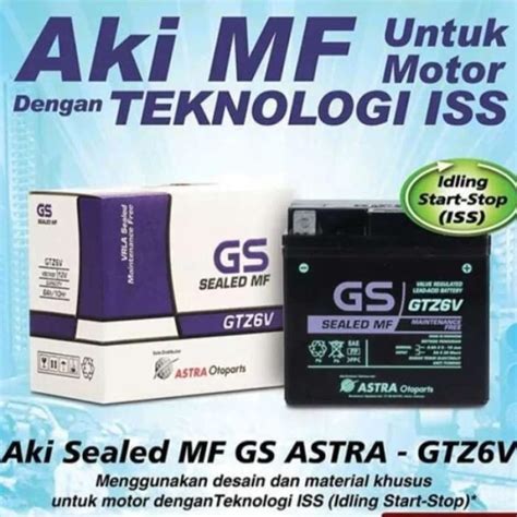 Jual Aki Gs Astra Mf Gtz 6v Gtz6v Honda Pcx 125 Pcx 150 Vario 125