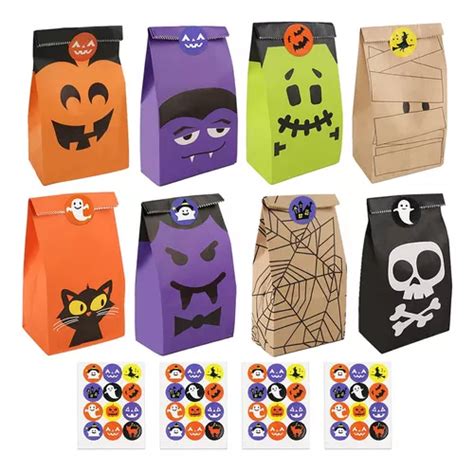 Pzs Bolsas De Regalo Dulces Papel Para Fiestas Halloween Env O Gratis