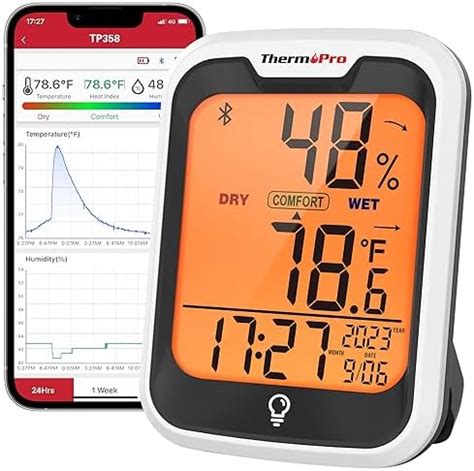 Amazon ThermoPro TP359 Bluetooth Hygrometer Thermometer 260FT