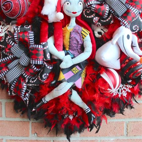 Sandy Claws Nightmare Before Christmas Wreath Jack Skellington Sally