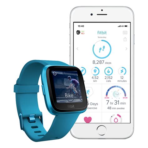 Fitbit Versa Lite Marina Blue Aluminum FB415BUBU